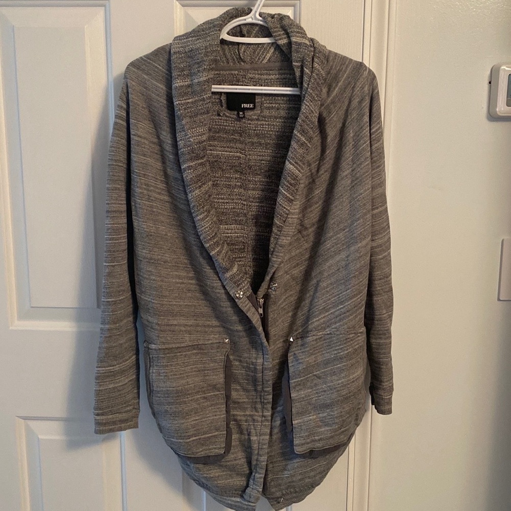 EUC Wilfred Free ‘Rousseau’ zip cardigan size XS grey (fits oversized)